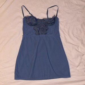 Urban Outfitters Lace Blue dress modern love corset
